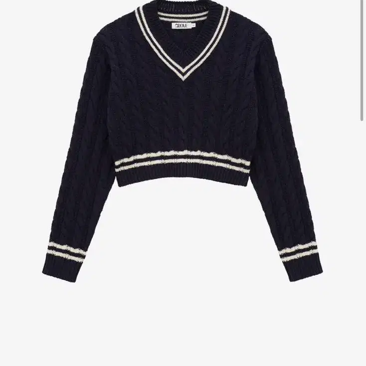 그로브 GROVE ELISE KNIT - NAVY IVORY