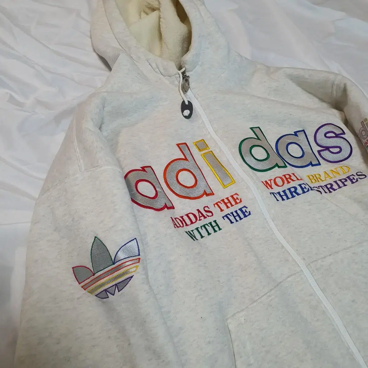 Adidas Big Logo Old School Hoodie Zip Up