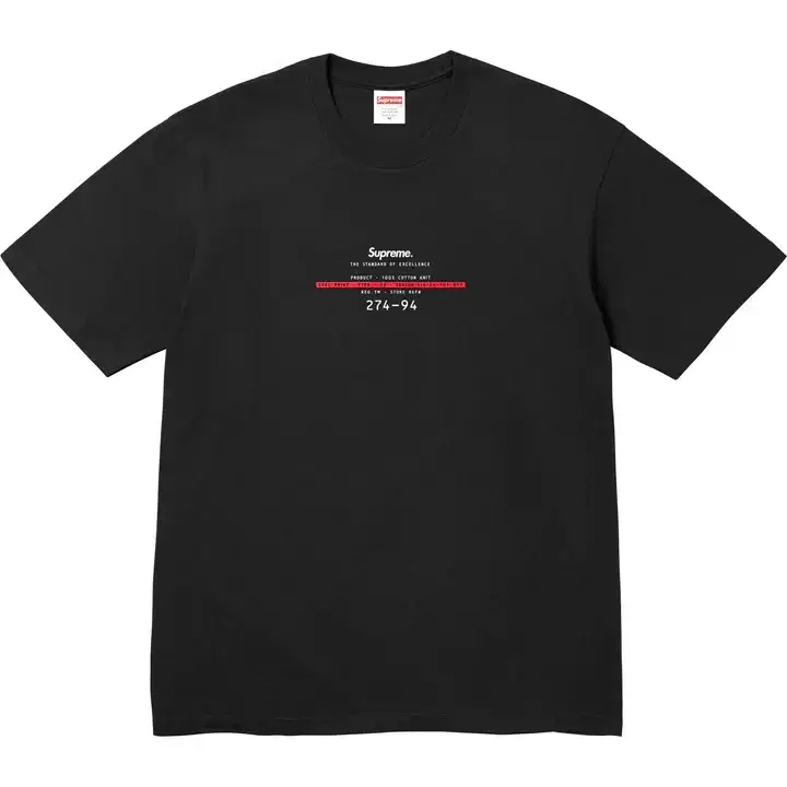 정품 S,M,L,XL,XXL 슈프림 스탠다드 티SS24 슈프림반팔