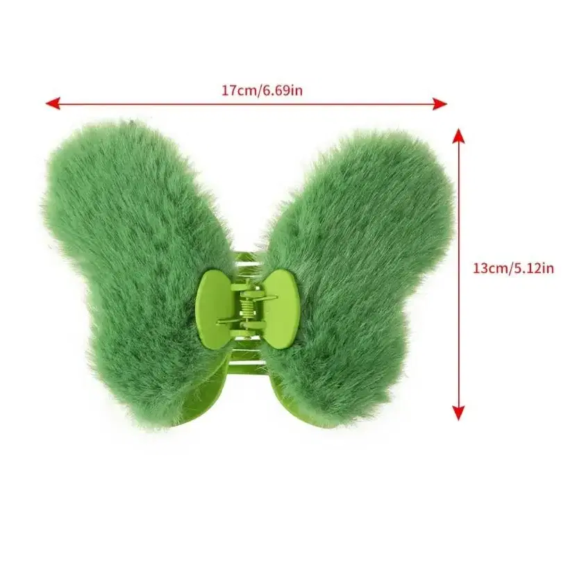 나비 토끼털 해어집게/퍼 헤어 집게/ 헤어클로