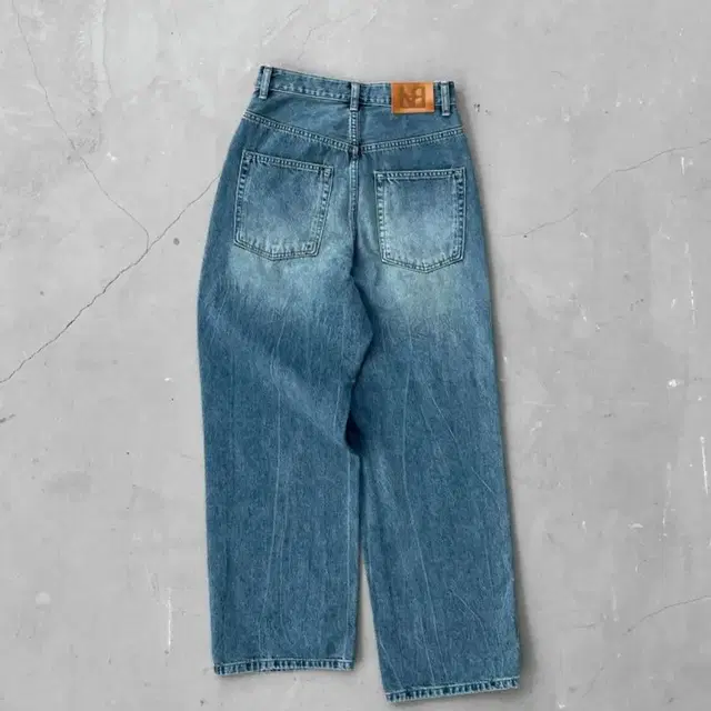 라벨아카이브 데님팬츠 new baggy jeans mid blue was