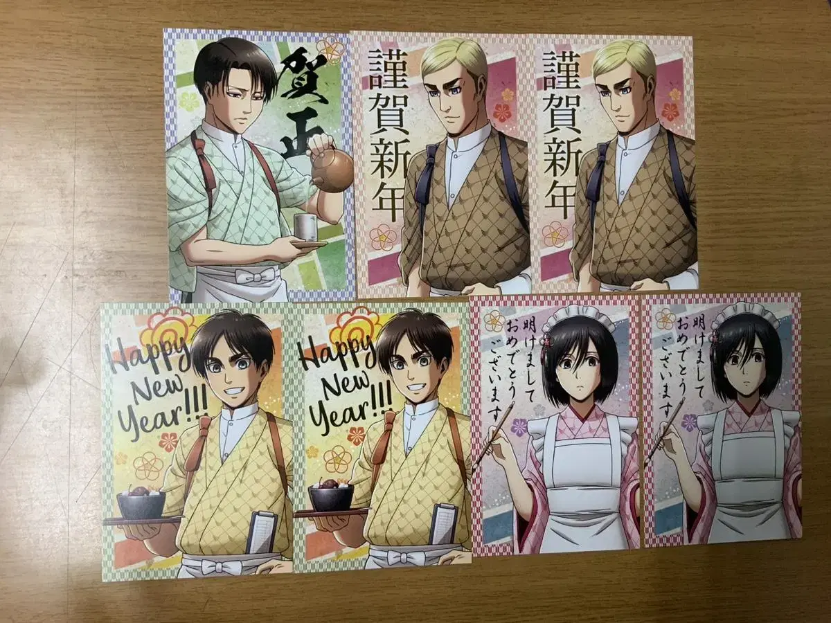 Attack on Titan Levi Elvin Eren Mikasa Postcard