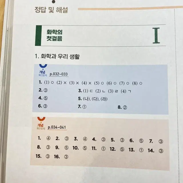 2024 개념의 정답 정답화학 정훈구