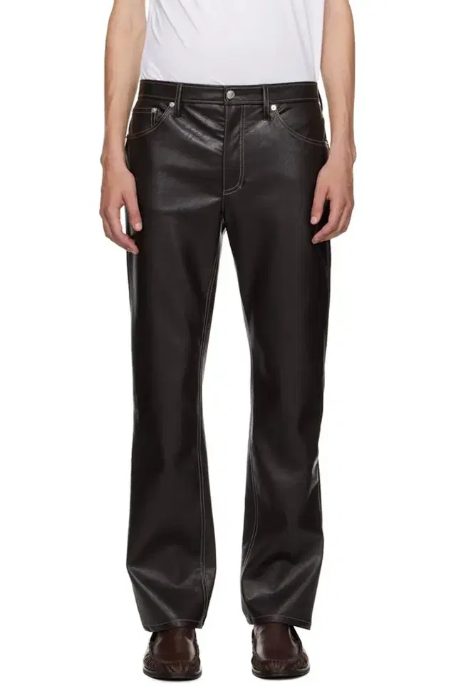 sefr - Brown Londre Faux-Leather Trouser