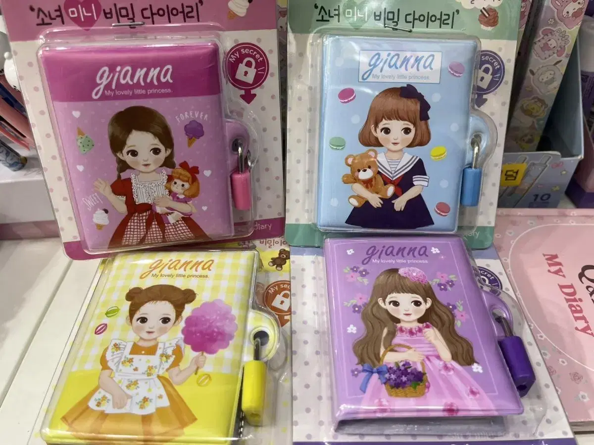 Classic Stationery Style Girl Mini Secret Lock Diary