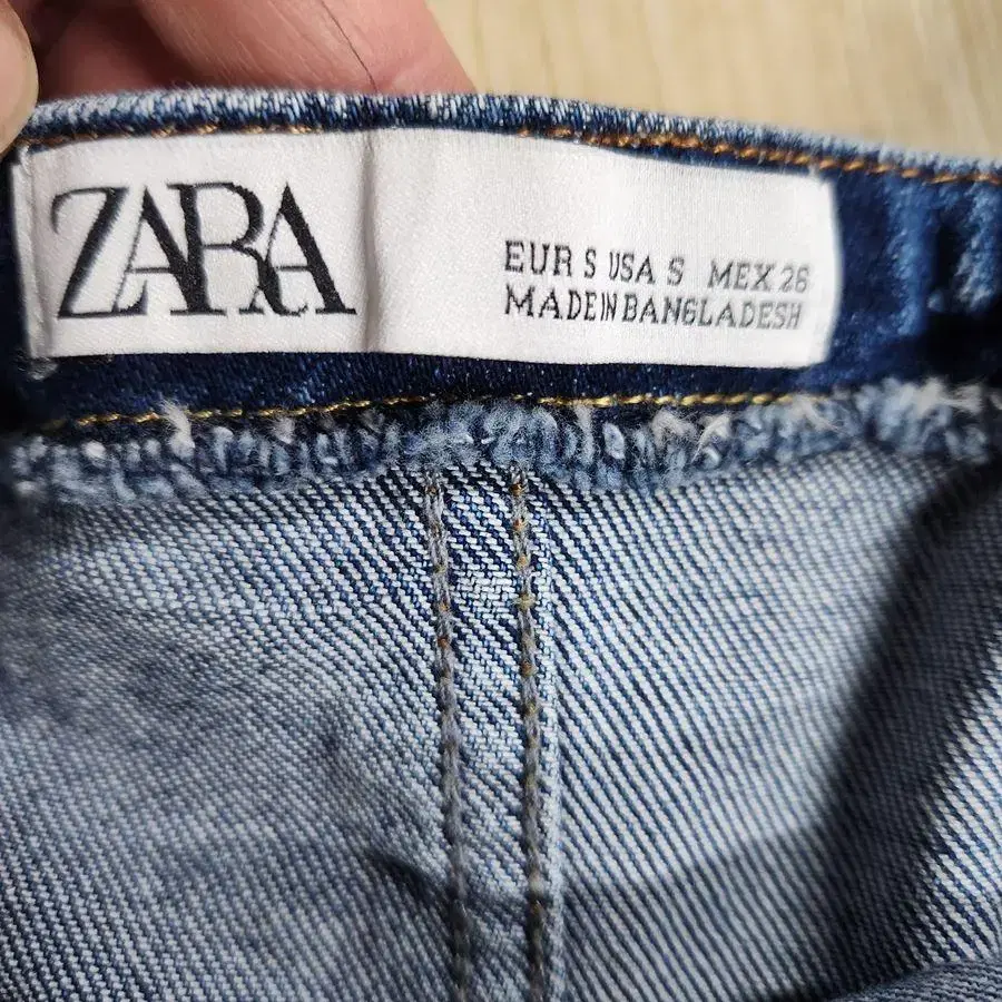 [여S]ZARA 데님 오버롤 스커트(스판)[Y41-160]/레이디블루