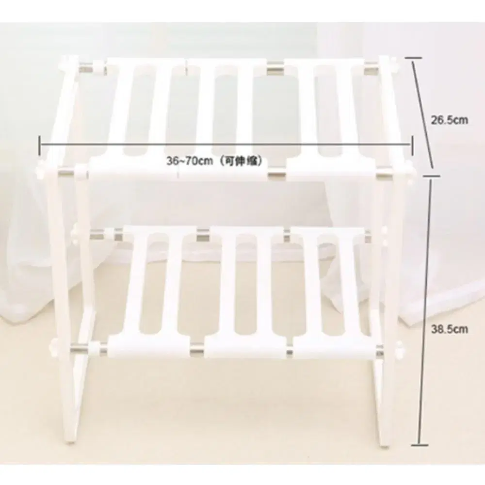 길이 조절 싱크대 레일 선반 / 주방 그릇 정리 하부장 정리대 씽크인선반