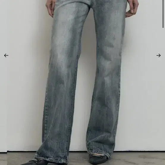 보헤미안서울 GRAY SKY WIDE LEG DENIM PANT새상품