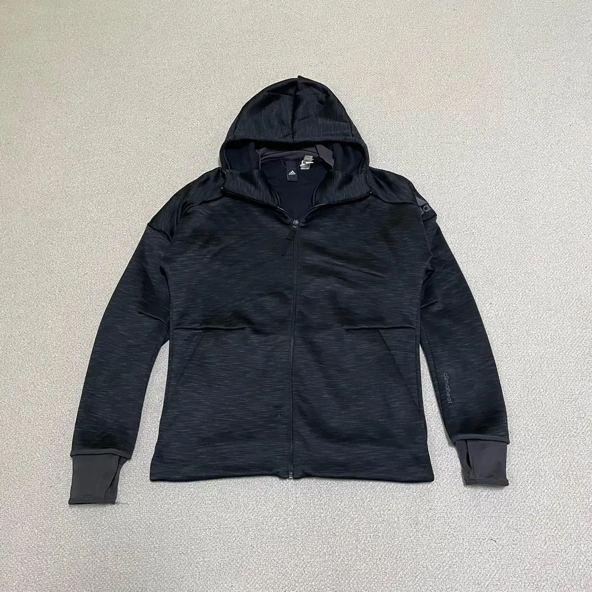 L Adidas Brushed Hoodie Zip-Up Functional N.2220