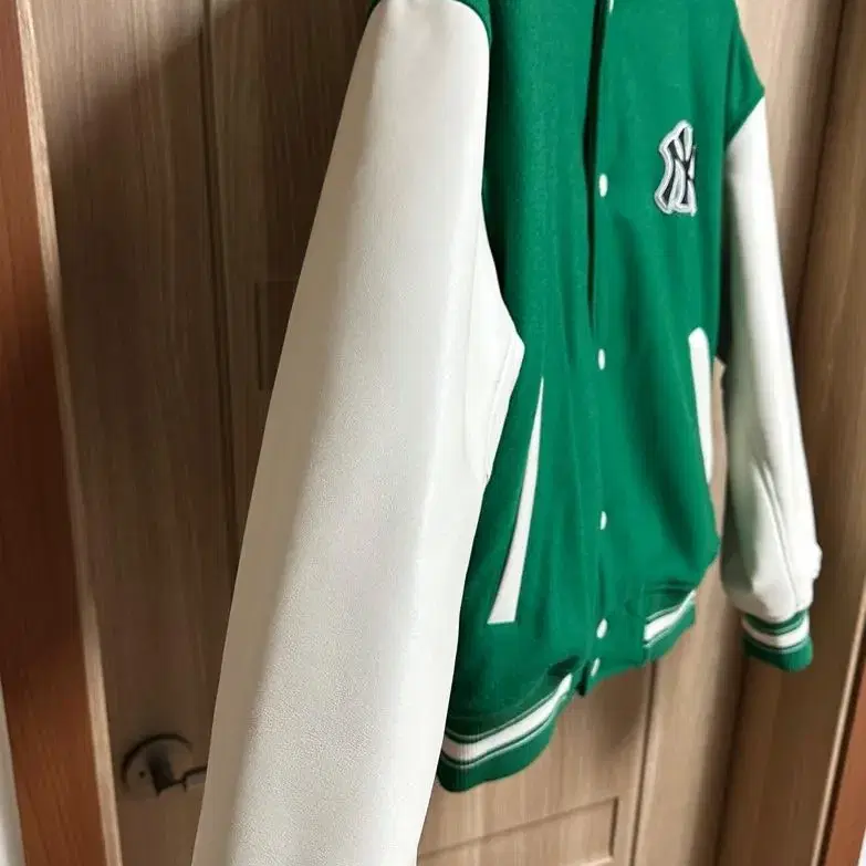 mlb 뉴욕 로고 울 그린 바시티 자켓 점퍼 L 100 [택 부착]