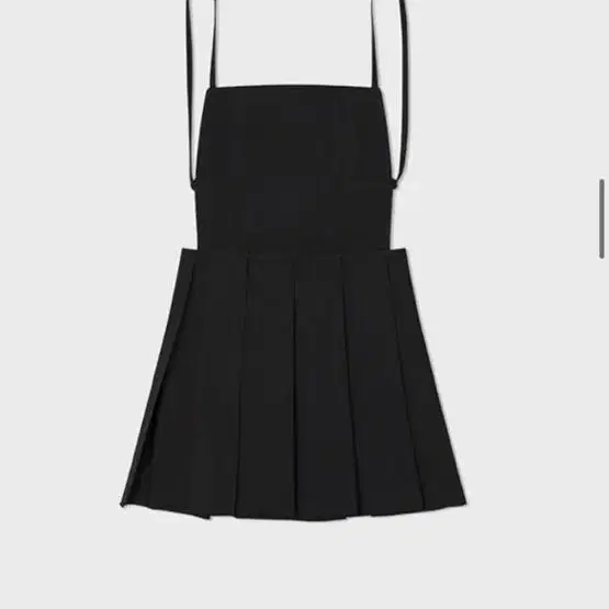 로우클래식 PLEATED MINI DRESS black