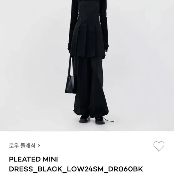 로우클래식 PLEATED MINI DRESS black