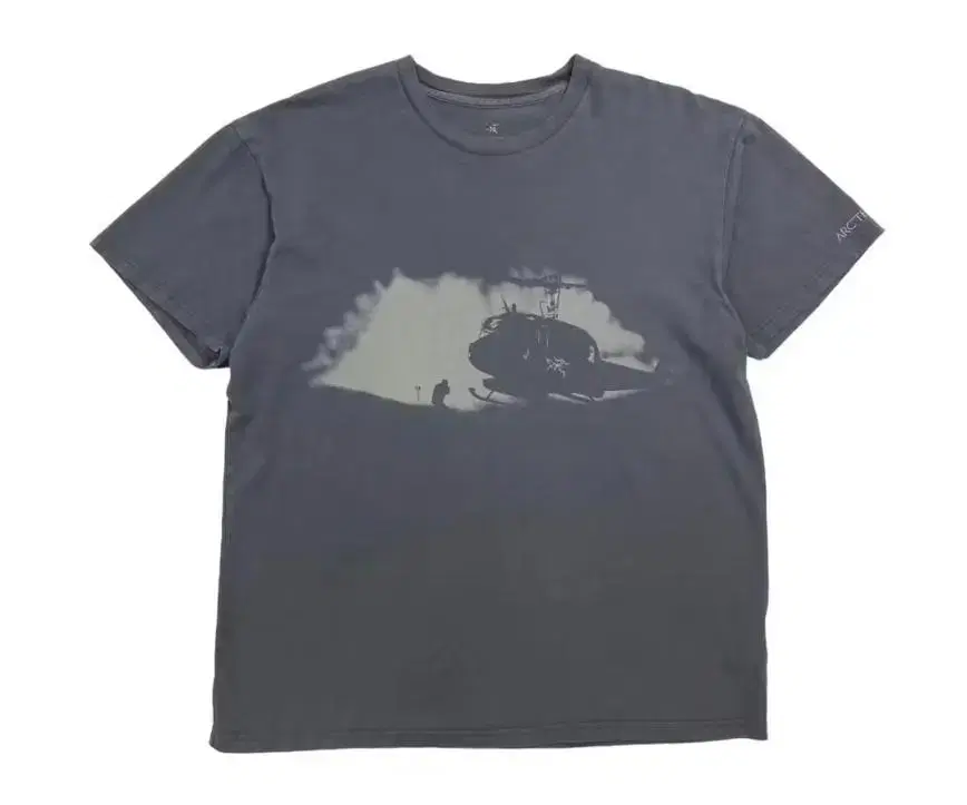 (L)Arcturix Leaf Vintage Gray T-shirt