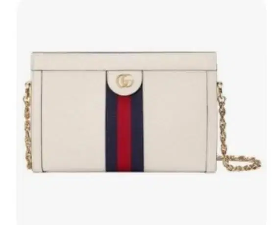 Gucci Ophidia Chain Shoulder Bag Small White