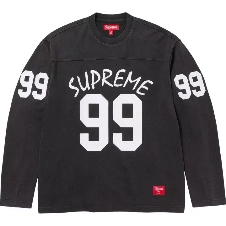 Genuine S,M,L,XLSupreme 99 Long Sleeve Football Top BlackSS24 Long Sleeve