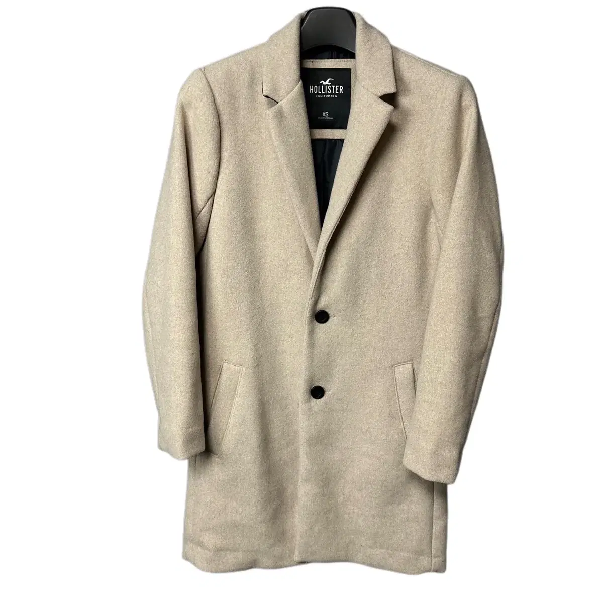 XS Hollister Beige Single Coat Jacket