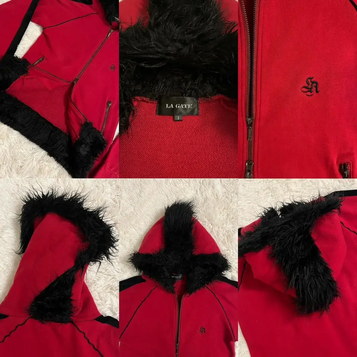 LA GATE mohawk double zip hood parka