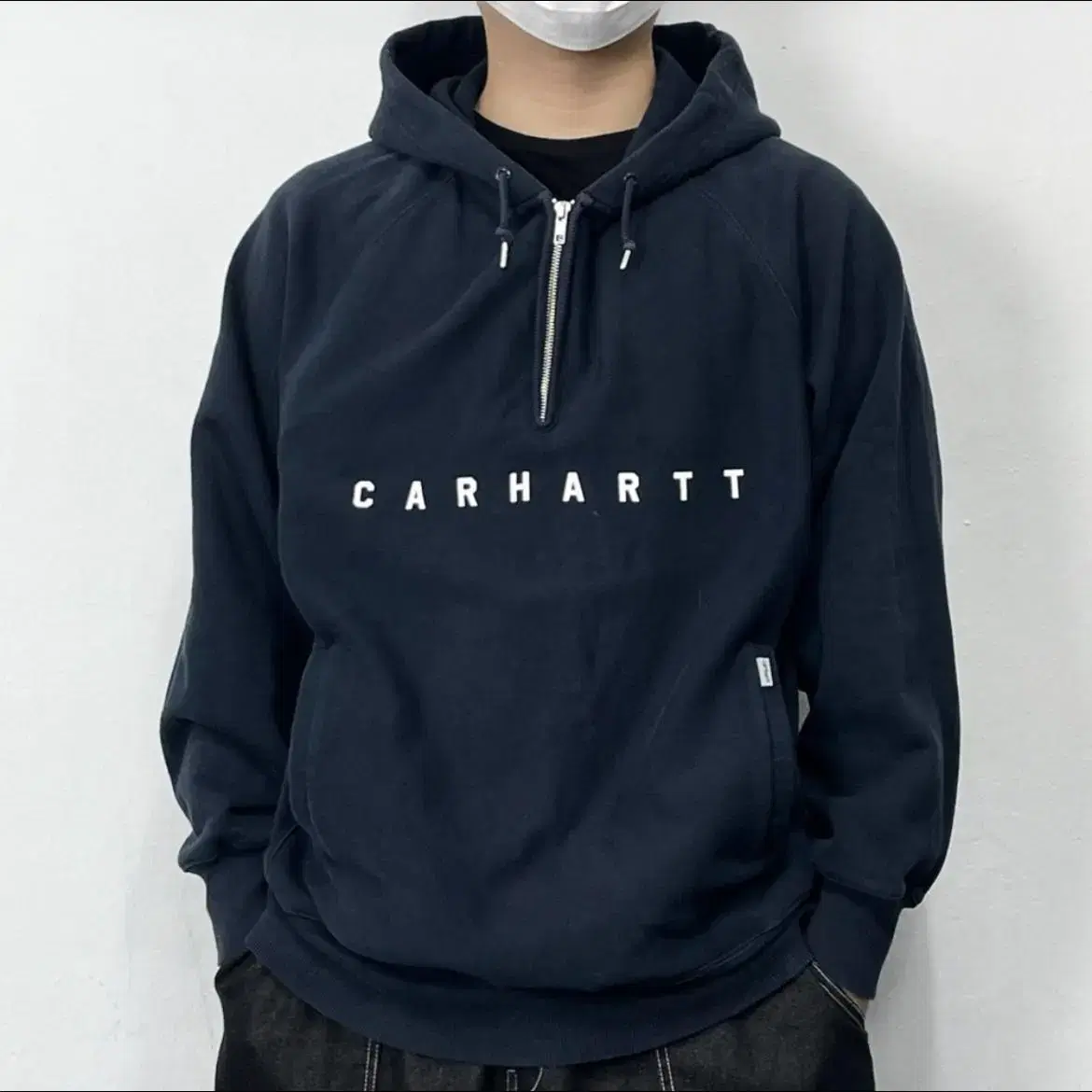 Calhart WIP Spellout Oversized Hooded Anorak