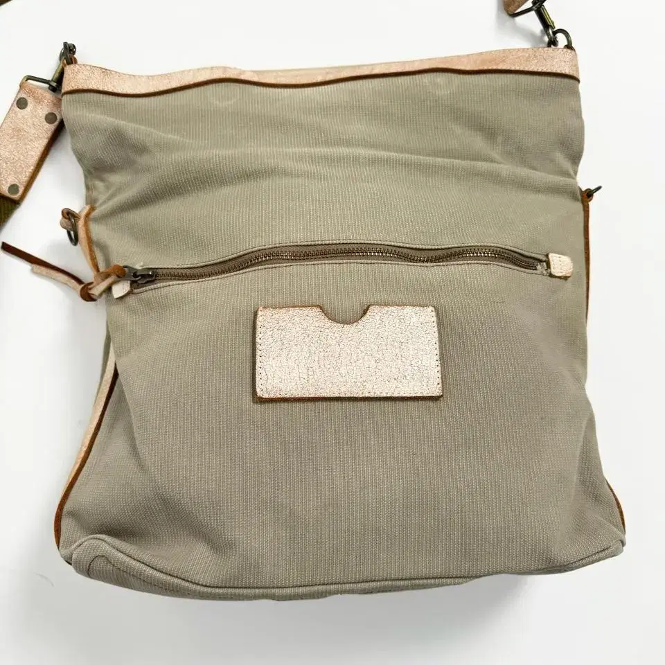 Vintage grunge canvas cross bag