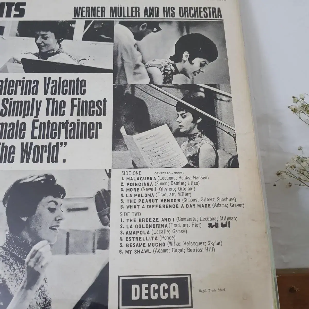 CATERINA  VALENTE'S GREATEST HITS  LP