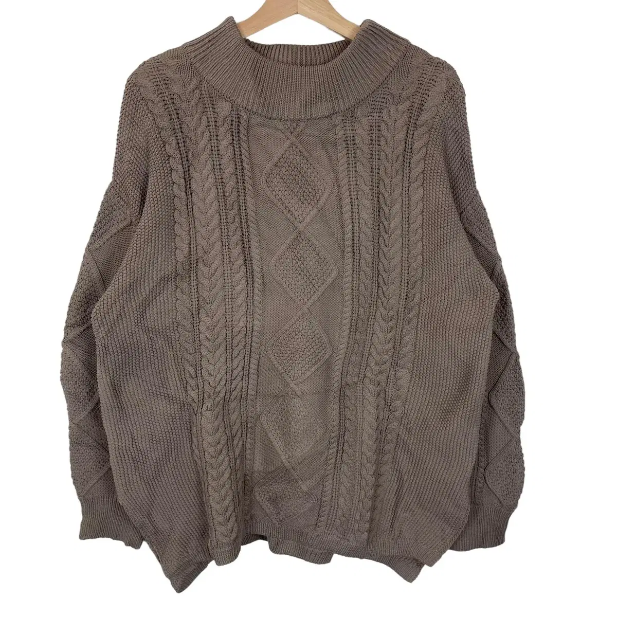 Global Walk Brown Woven Knit Sweater