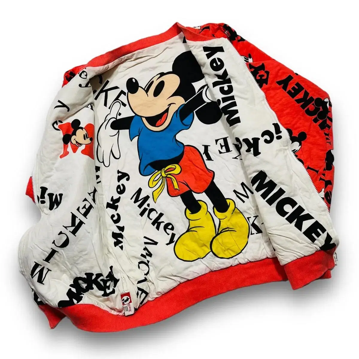 Disney 00s Vintage Mickey Mouse Reversible Bomber Jacket