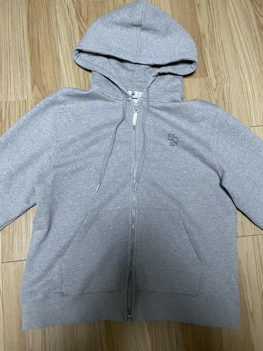 Nos7 Hooded Zip-up Grey L