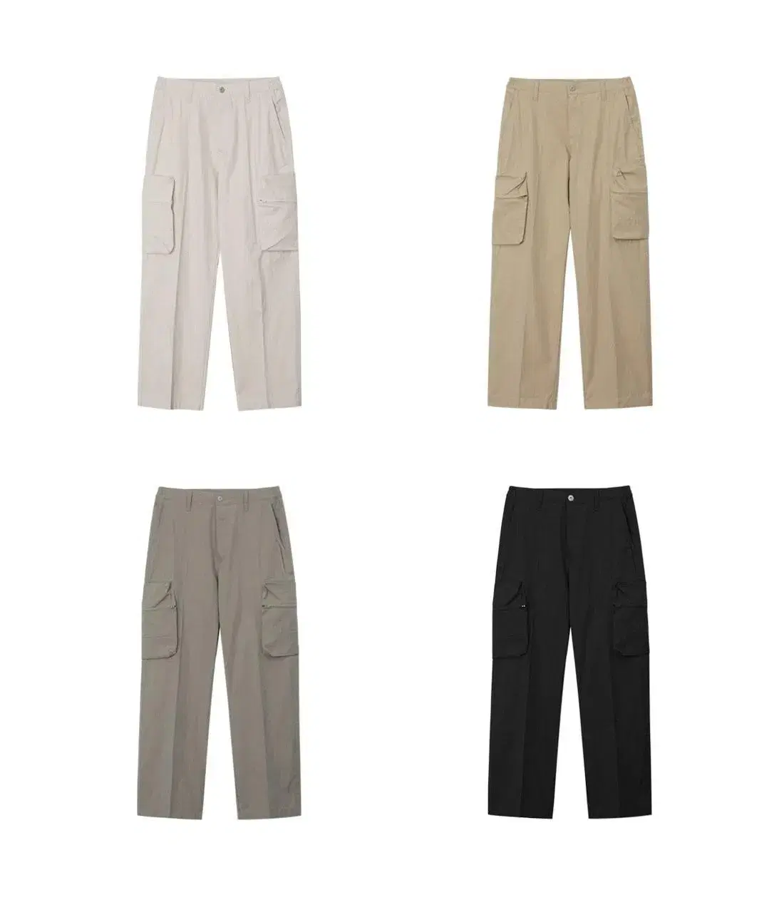 LOGAN Zippered Cargo Wide Leg Pants 4color