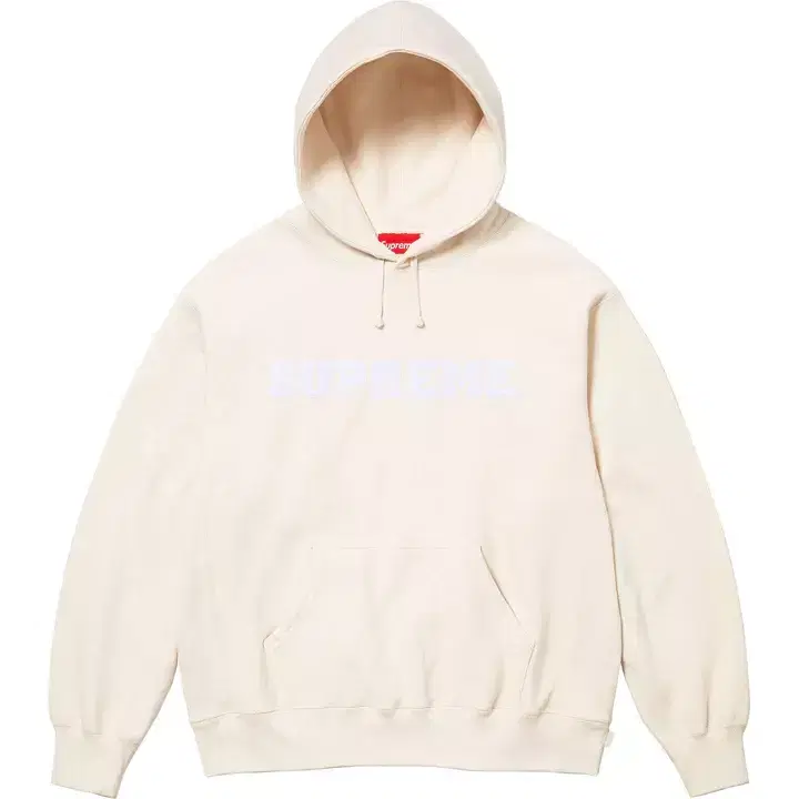 Genuine S,M,L,XL Supreme College Eight Hooded Sweatshirt Natural 24SS