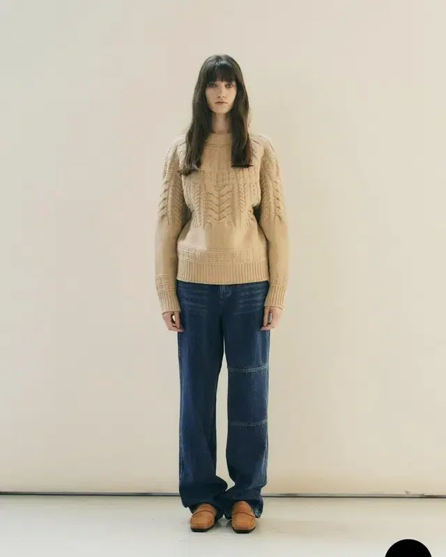 메종 마레  Aran sweater  베이지 스웨터 니트