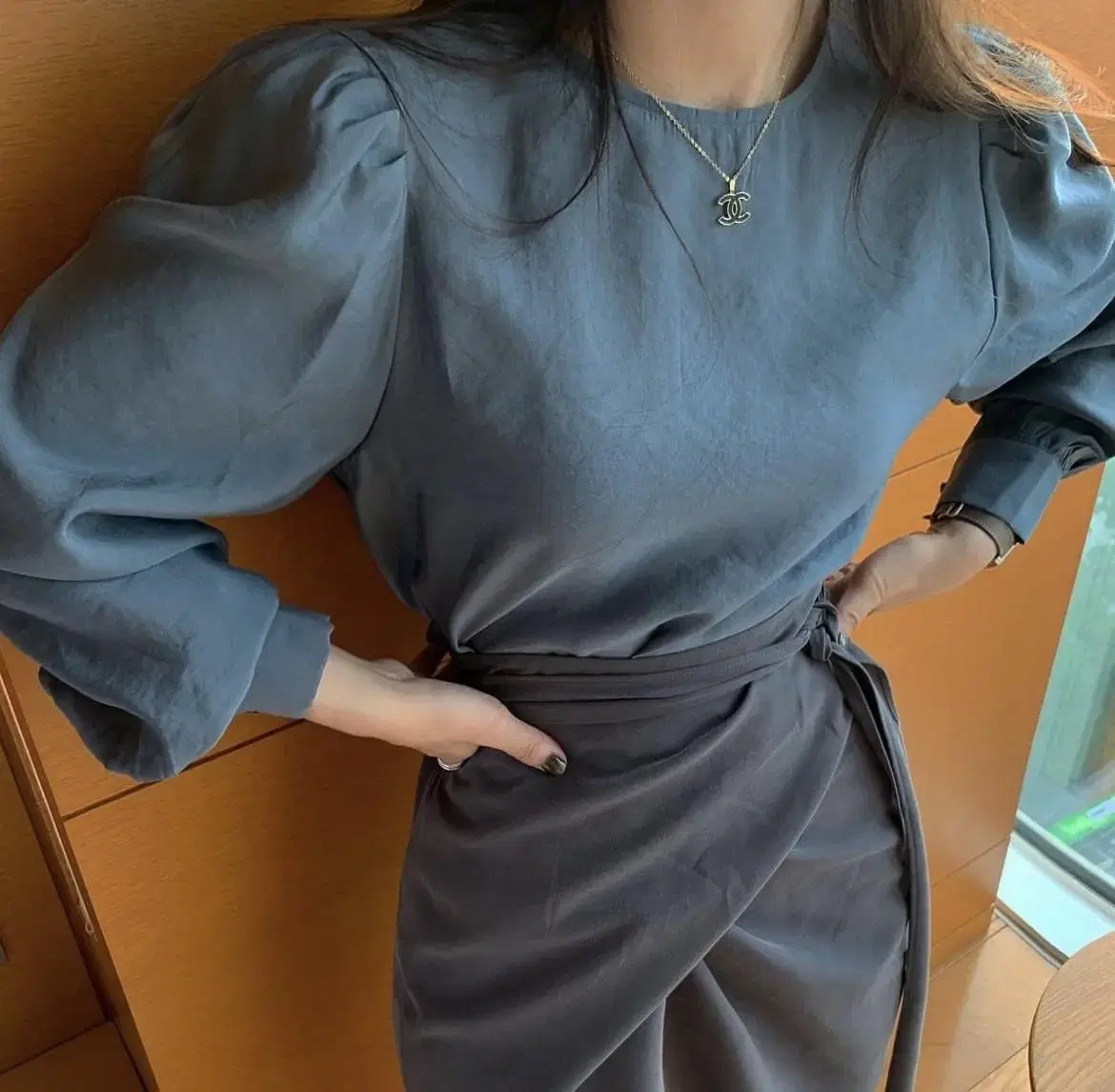 [새상품]오어데이즈 블랑 블라우스 Blanc Blouse(블루스톤)