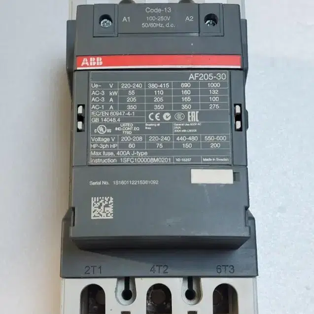 ABB AF205-30 3P 3층 접촉기 (재고2대) 대당가격