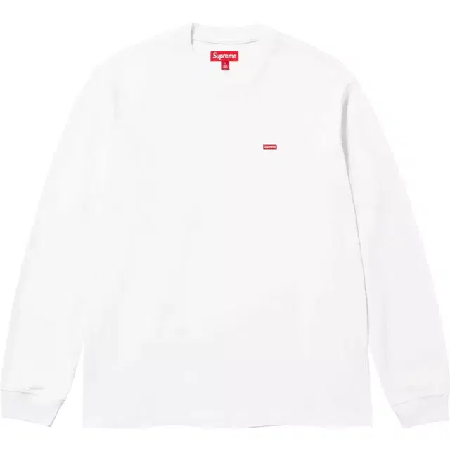 정품 S,M,L,XL,XXL 슈프림 스몰박스 롱슬리브 화이트24SS