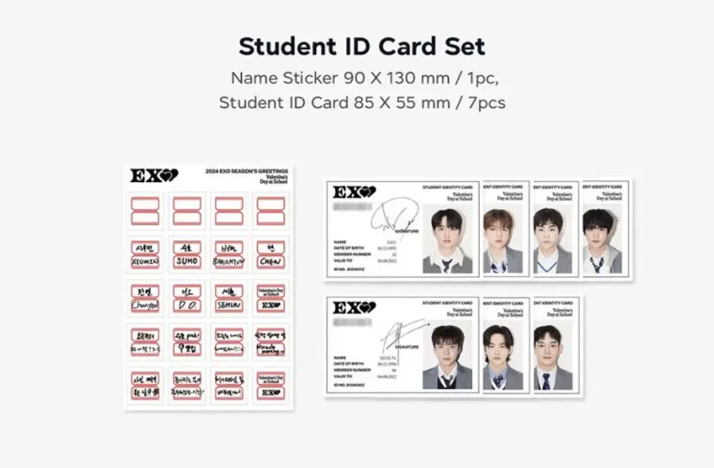 Exo season's greetings 2024 (Student ID Card Set)