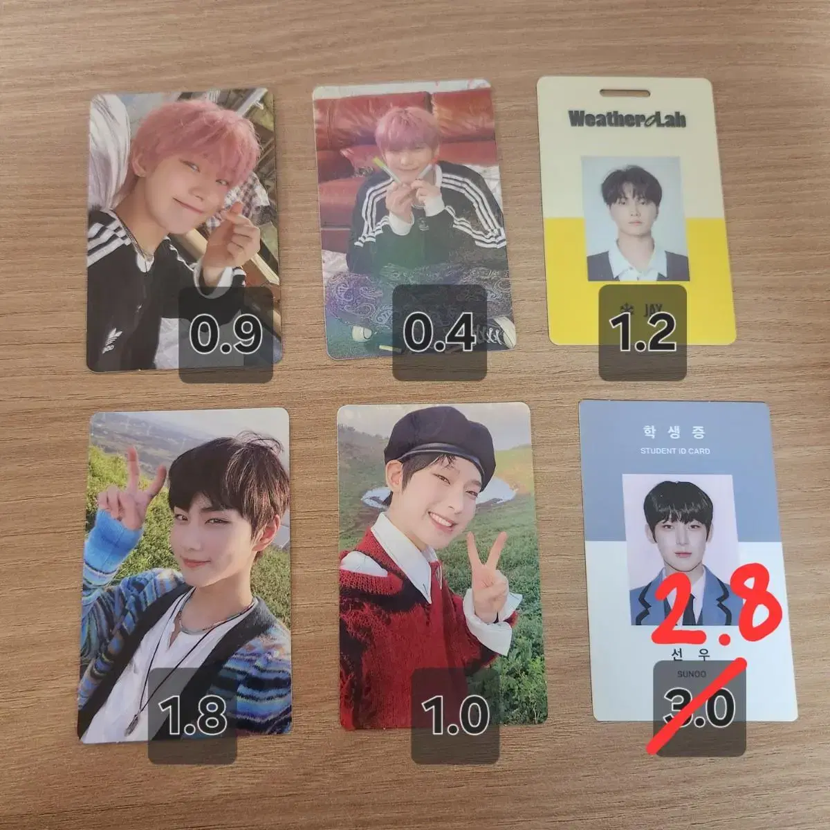 enhypen photocard student ID employee ID wts