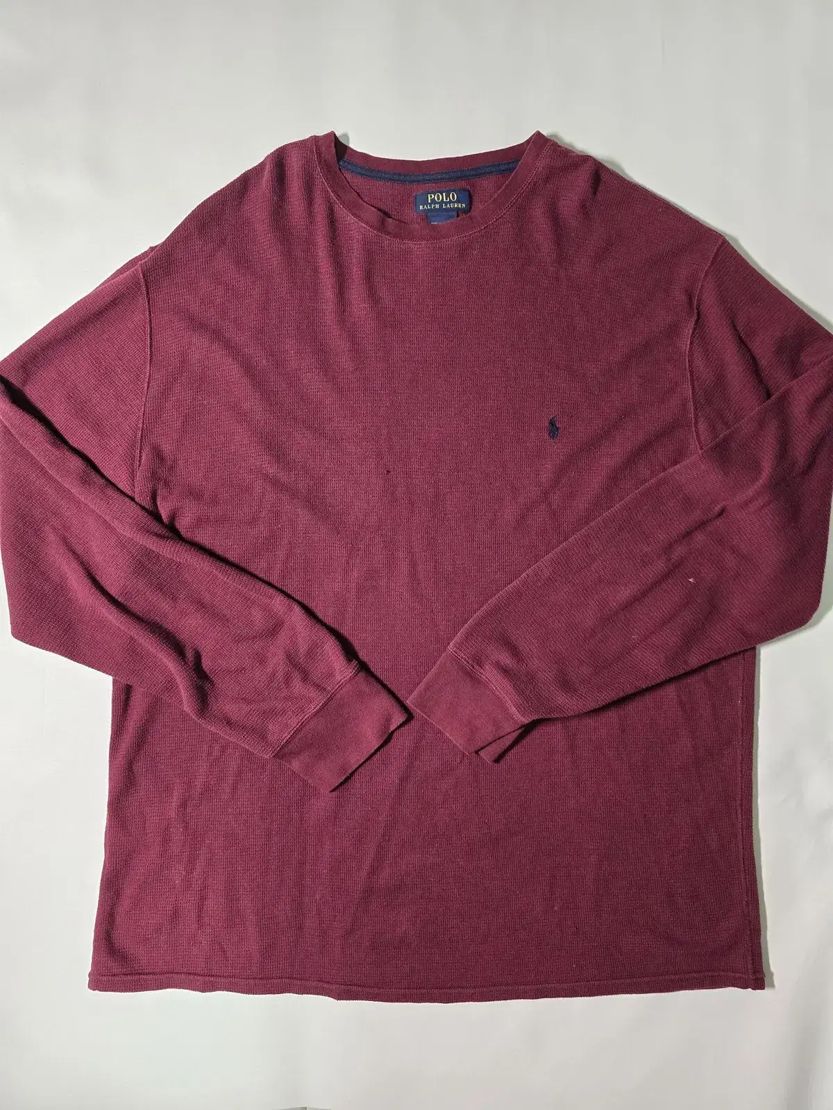 Polo purple long-sleeved knit (3XL)