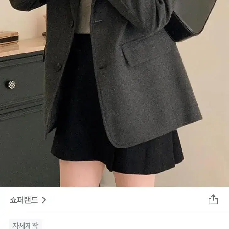 쇼퍼랜드 베를린 울 테일러드 자켓 차콜