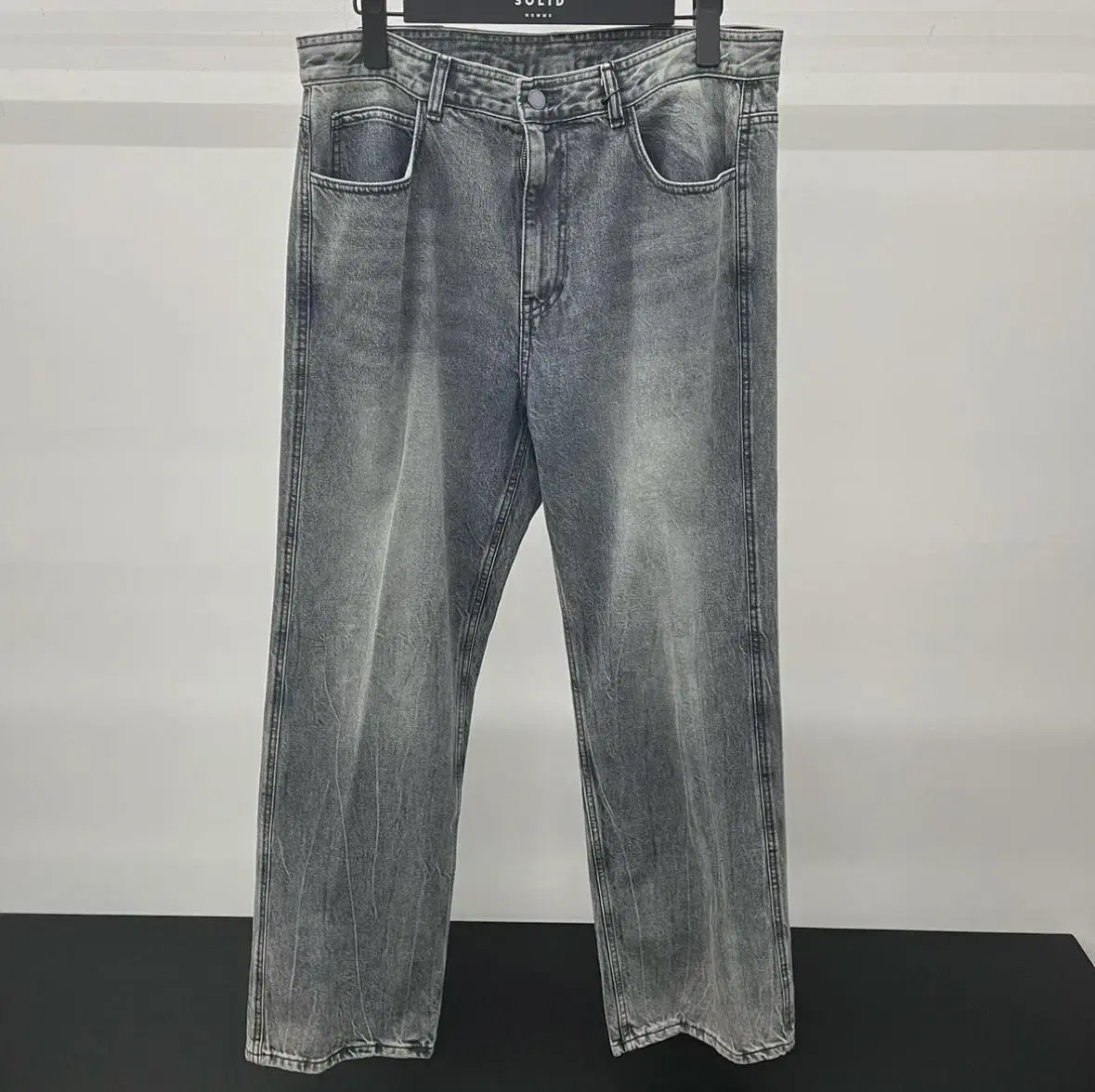 [48] Solid Homme 23ss gray washed denim pants