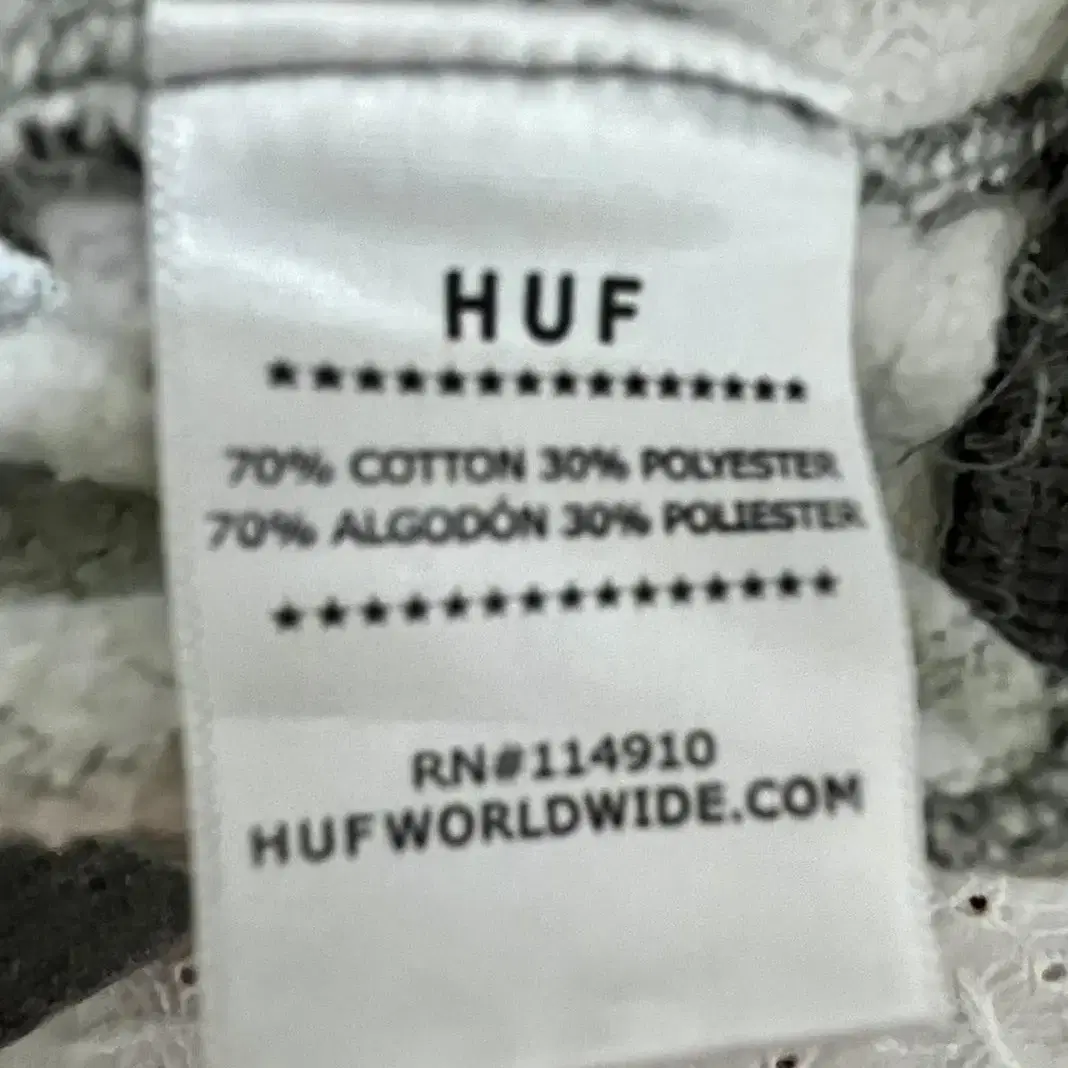 HUF 허프 기모 후드티 M