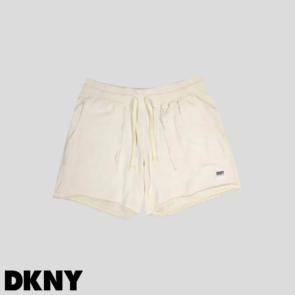 DKNY 디케이앤와이 스포츠 라이트옐로우 크림 타이다이 패치로고 빅포켓