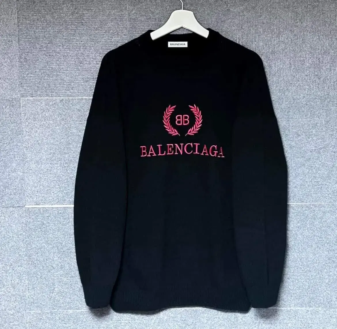 [L]Balenciaga Laurel logo knit