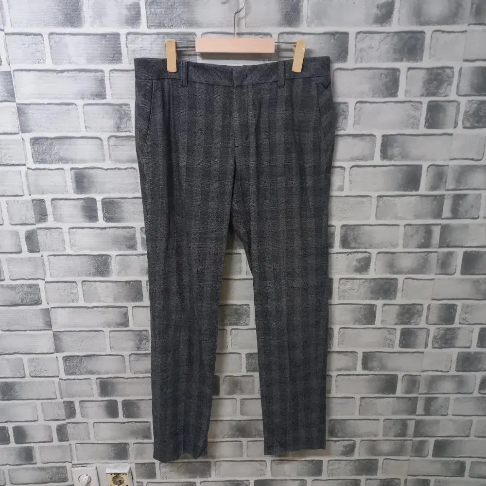 2-18/Callaway Grey Patterned Trousers Men