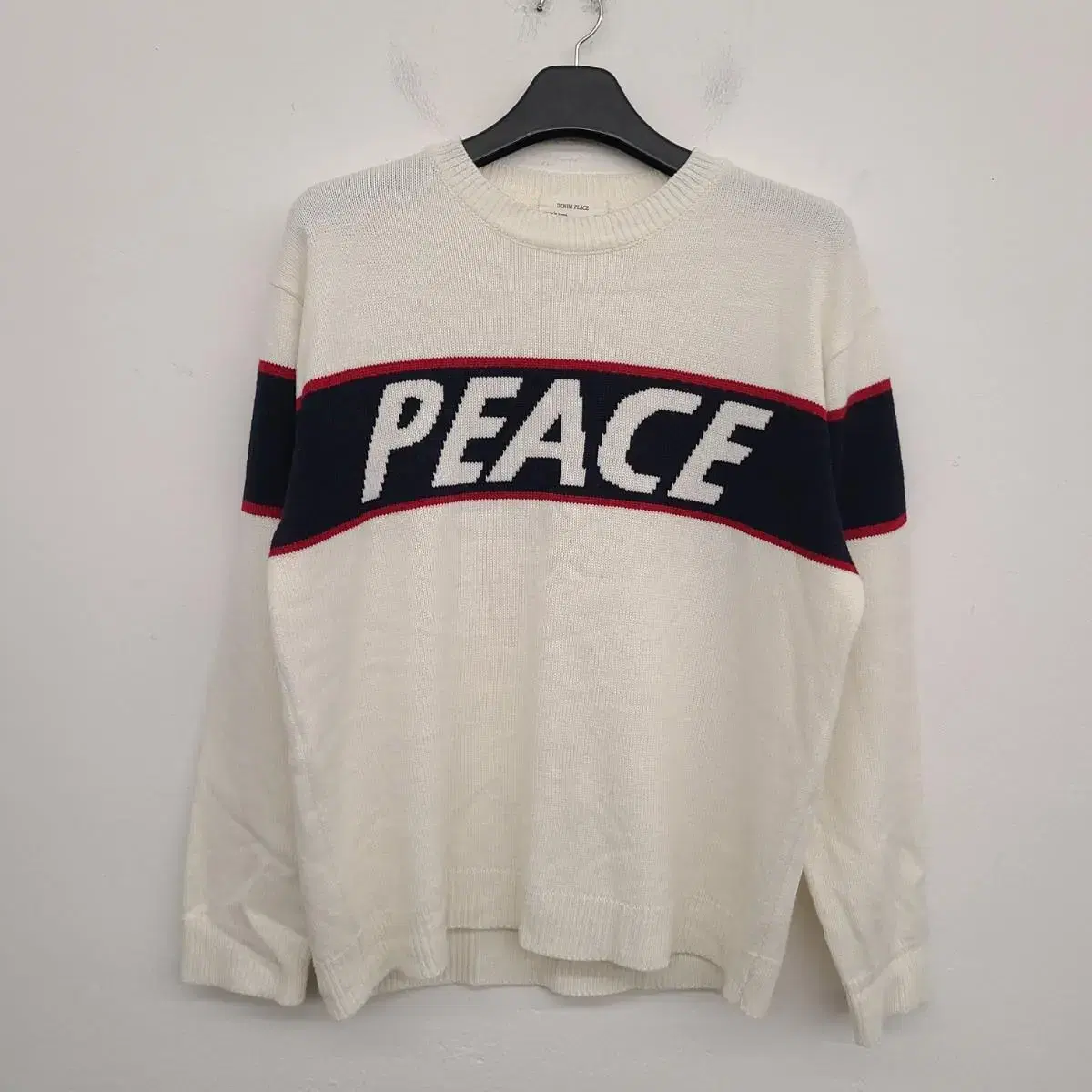 [100/L] PEACE 나염 라운드 니트 팝니다.