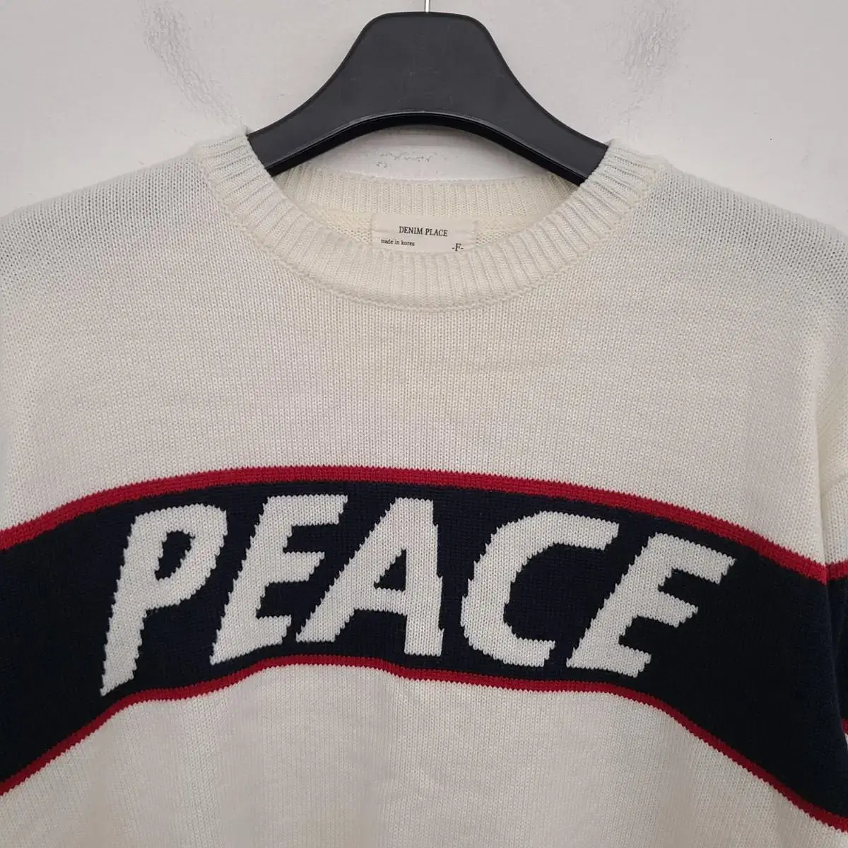 [100/L] PEACE 나염 라운드 니트 팝니다.