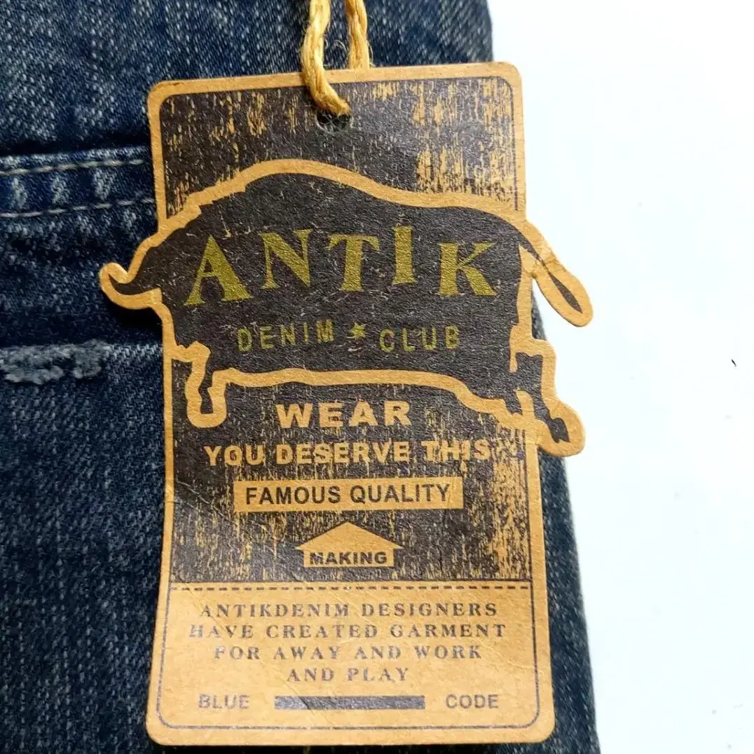 새제품/ANTIK DENIM 남성청바지34/블랙진/찢청/프리미엄진/일싼