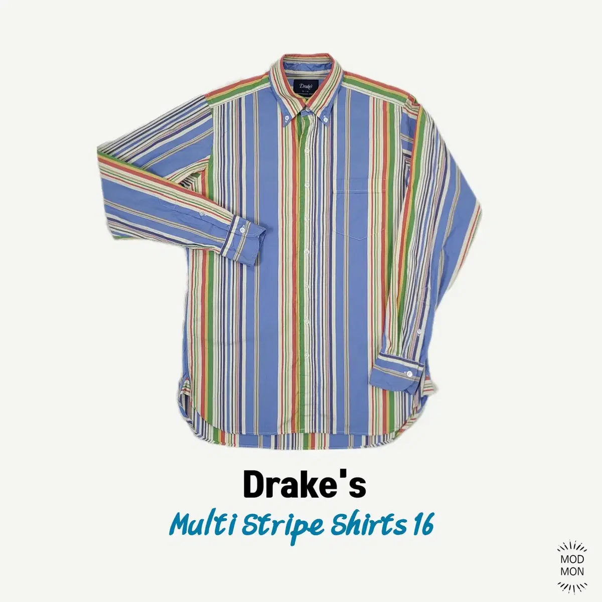 Drakes Drax Multi-Stripe Shirt 16