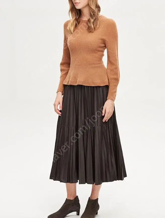 MINE MINE 20 Pleated Leather Skirt (66)