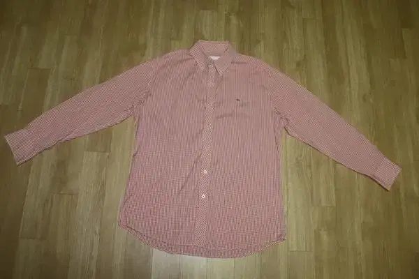 (110)Lacoste/Orange Check Shirt