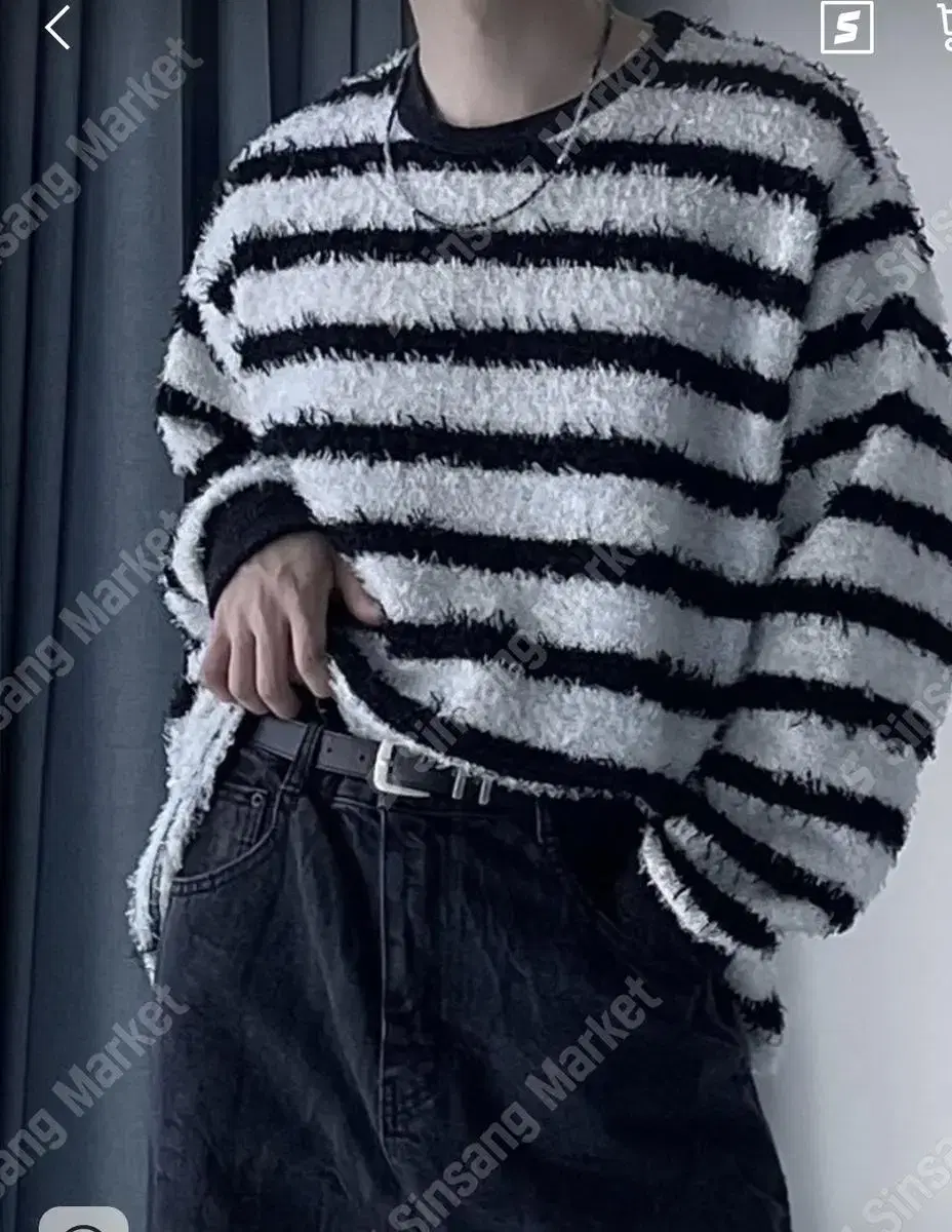 Men's Mohair Stripe Knit