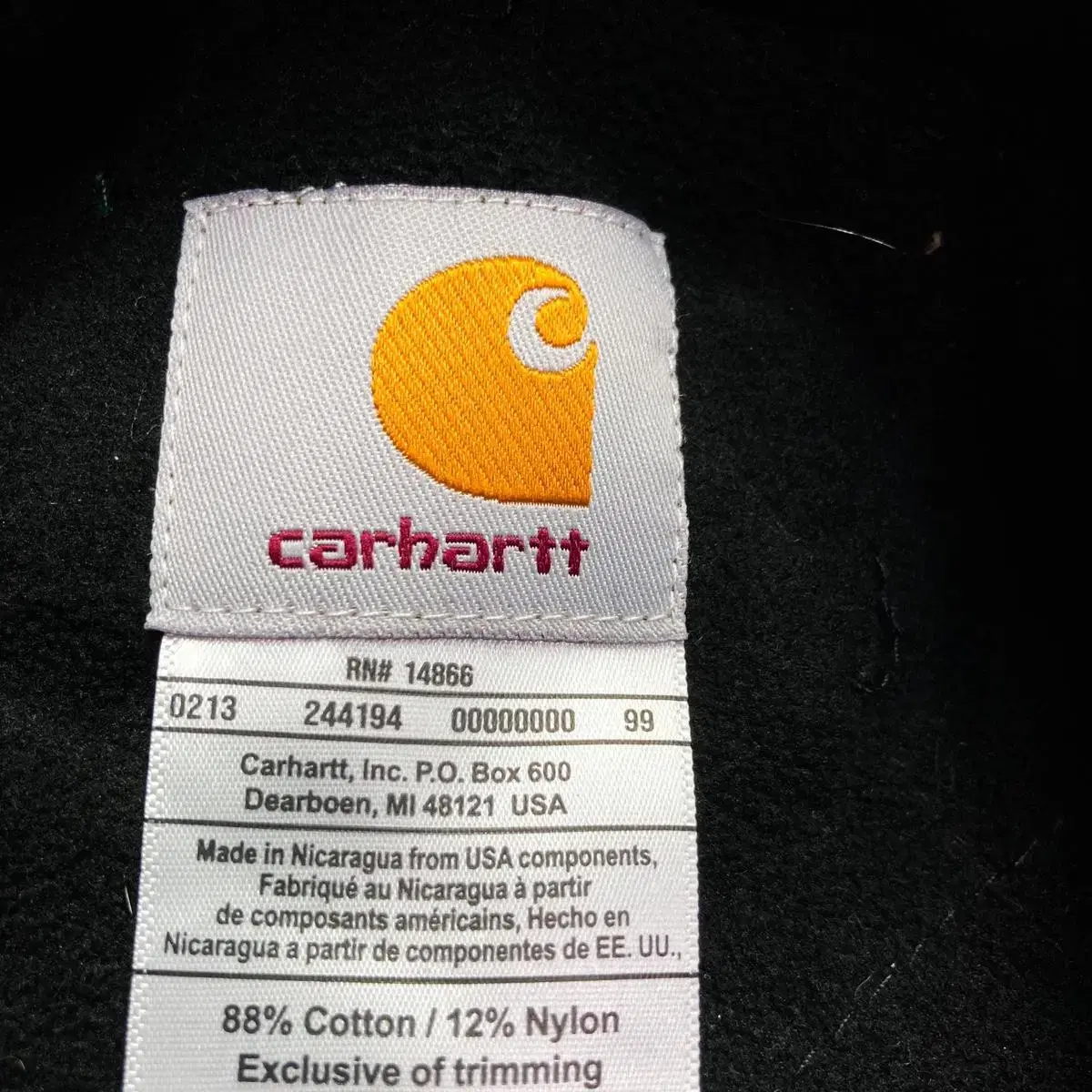 Carhartt 칼하트 리얼트리 커스텀 후드 탈부착 점퍼 자켓